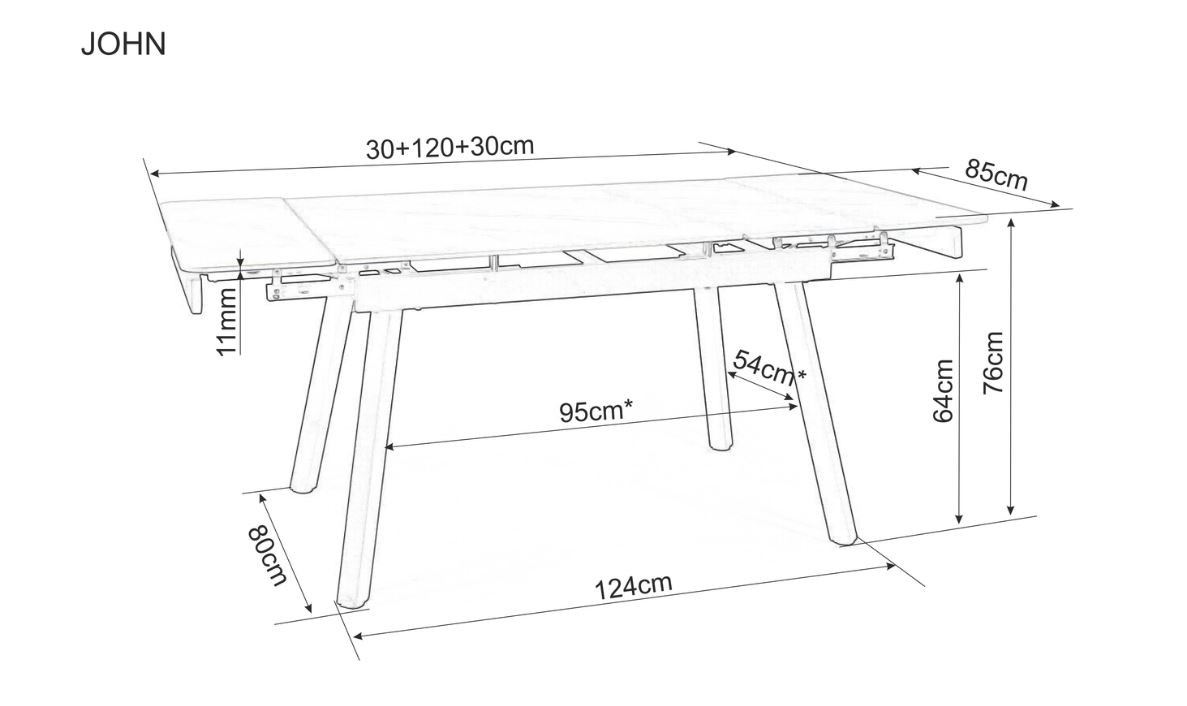 Išskleidžiamas stalas JOHN