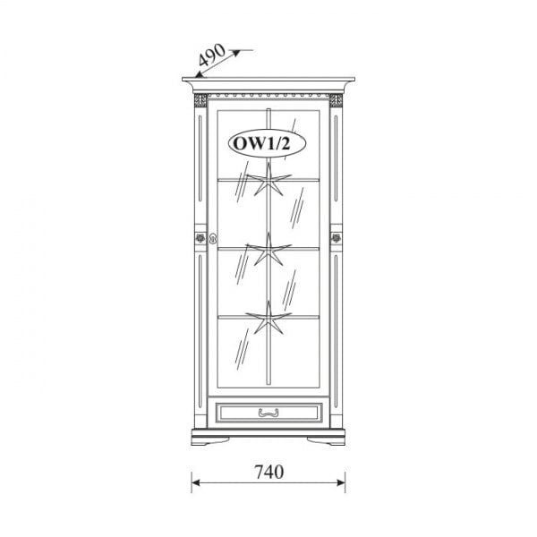 Vitrina ORFEUSZ OW1/2P 