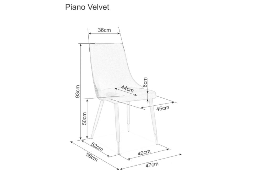 Valgomojo komplektas - Stalas ESPERO + Kėdės PIANO VELVET