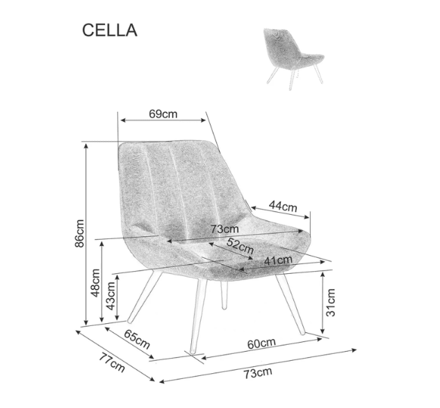 Fotelis CELLA