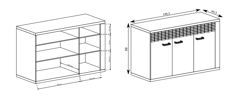 Komoda NATURAL N-8