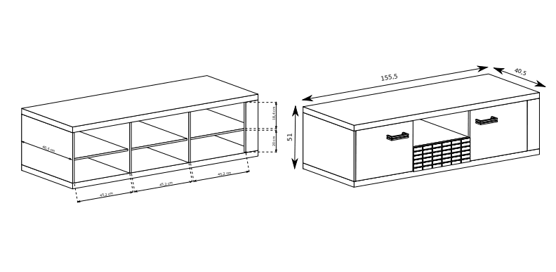 TV spintelė NATURAL N-12