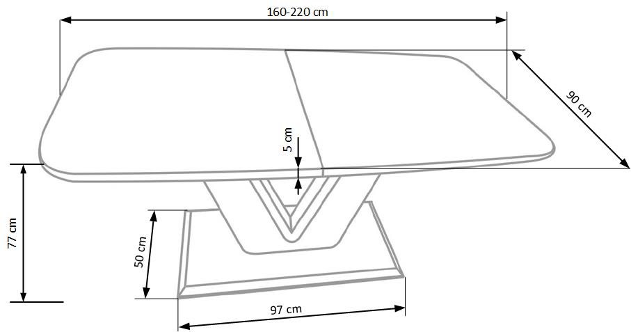 Valgomojo komplektas - Stalas MISTRAL + Kėdės K-224