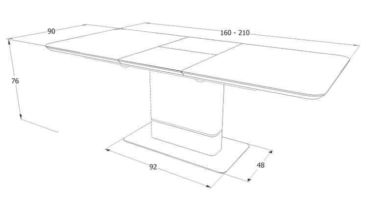 Išskleidžiamas stalas PALLAS CERAMIC